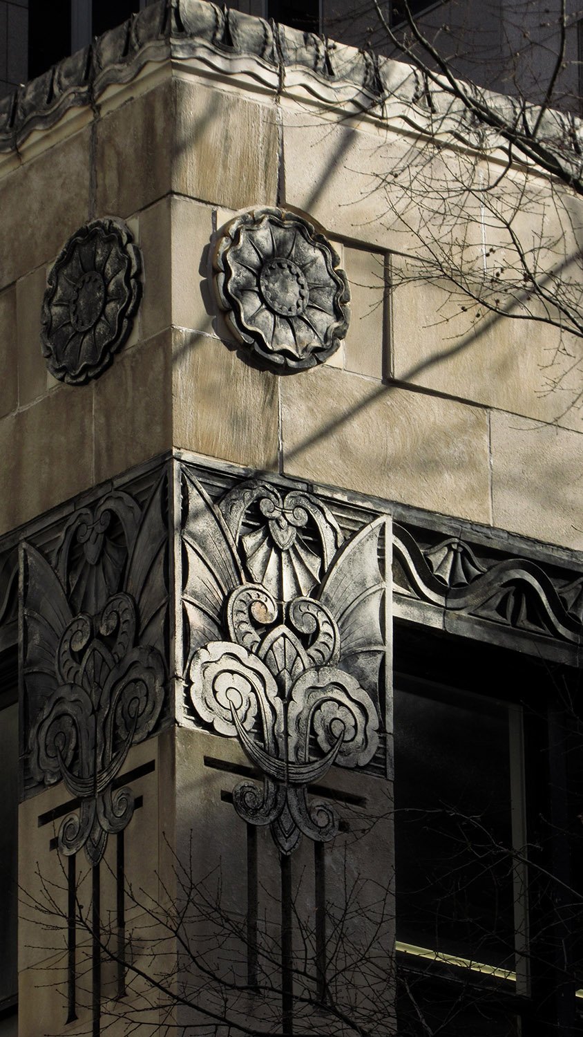 Ornamentation on the facade of Regenstein's