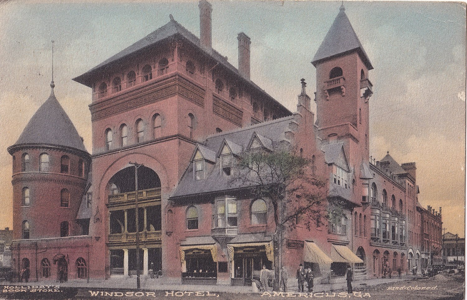 Postcard view of Windsor Hotel (1892), Americus, Georgia