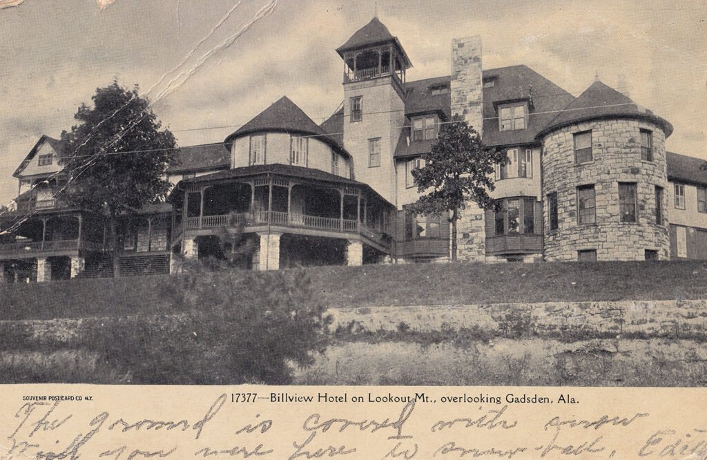 Postcard view of Bellevue Hotel (1889), Gadsden, Alabama.