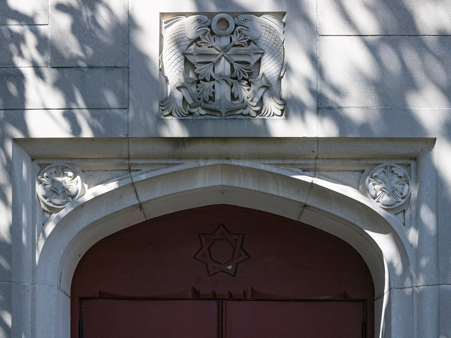 Ornamentation over a door on the east elevation of Emory Presbyterian Church