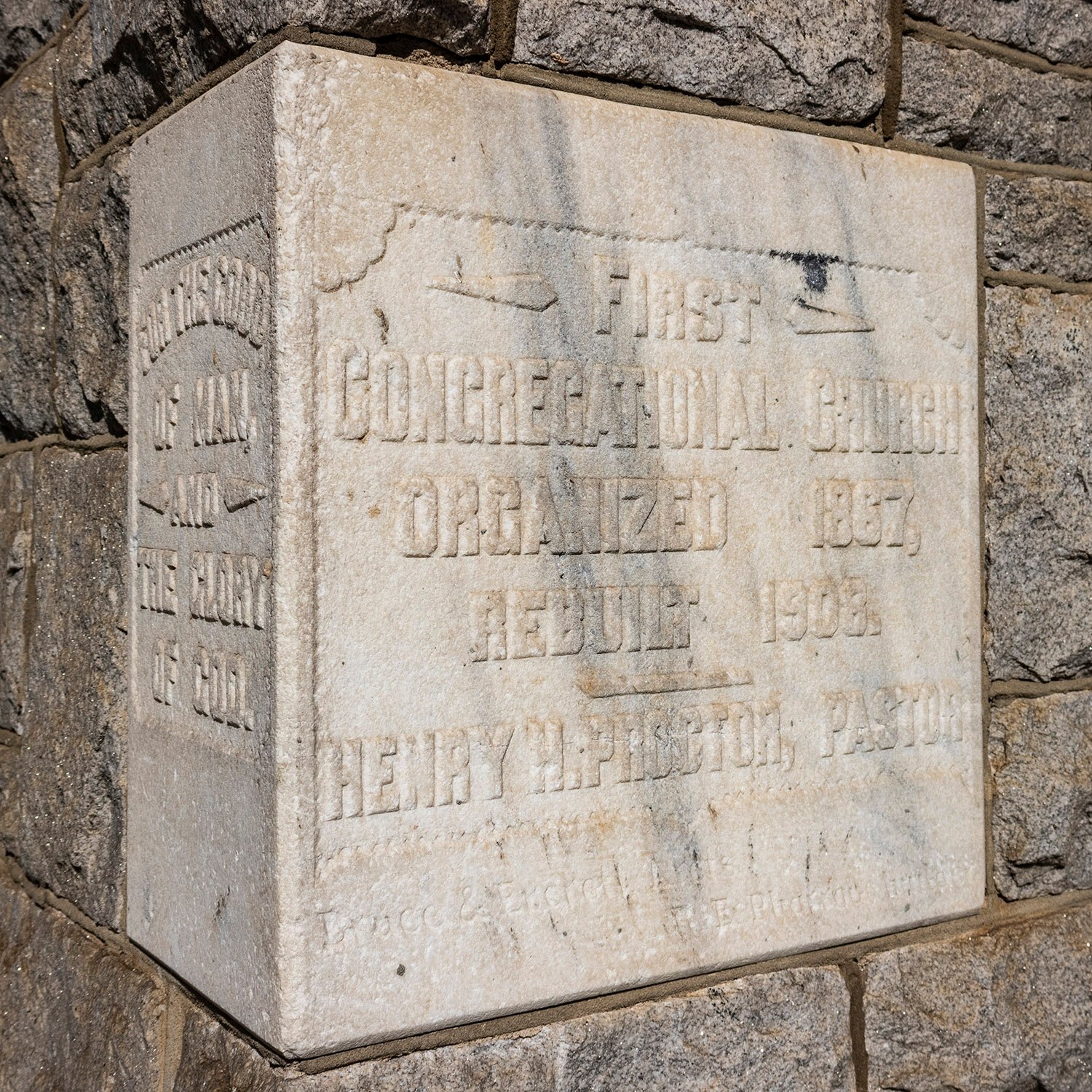 Cornerstone of First Congregational Church, Atlanta