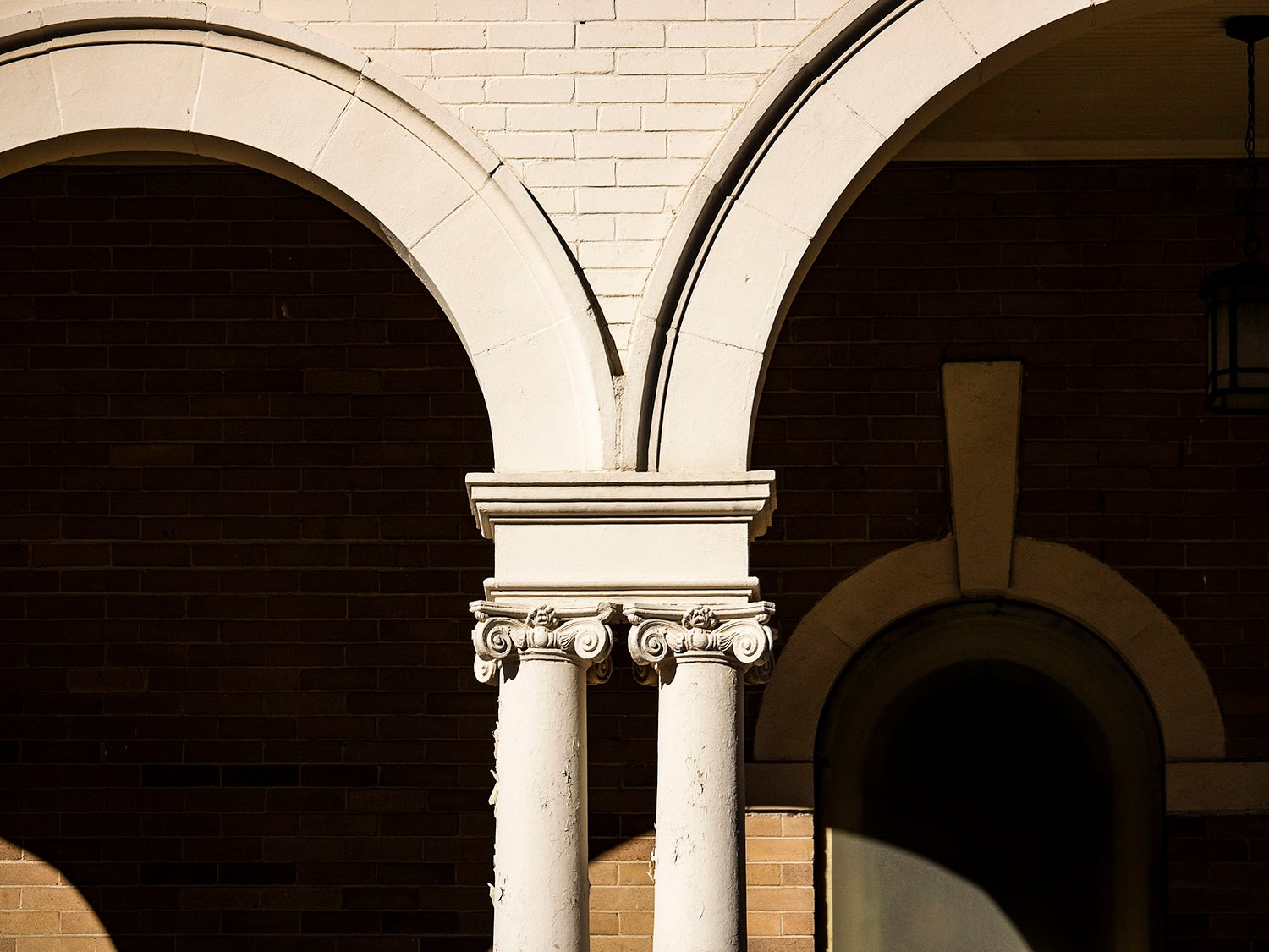 Porch columns on the south facade of First Congregational Church, Atlanta