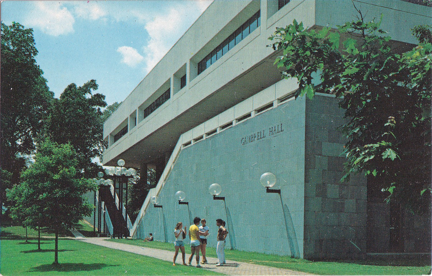 Photograph of Gambrell Hall, Atlanta, from an undated postcard published by Scenic South Card Co. of Bessemer, Alabama