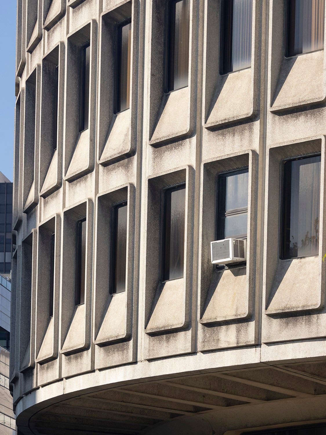 Windows on the east wing of the Police Administration Building, Philadelphia