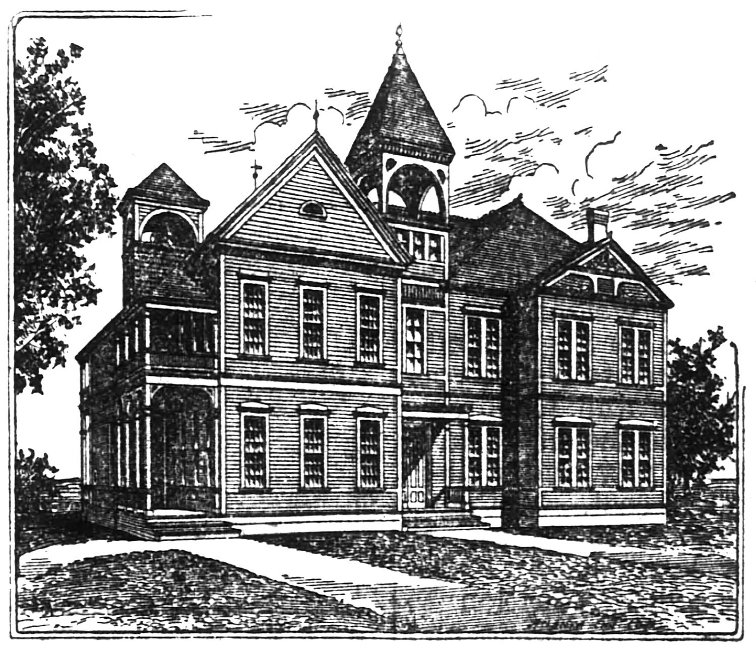 Humphries & Norman. West End Academy (left, 1883-1911). Bruce & Morgan. West End Academy Expansion (right, 1890-1911). West End, Atlanta.