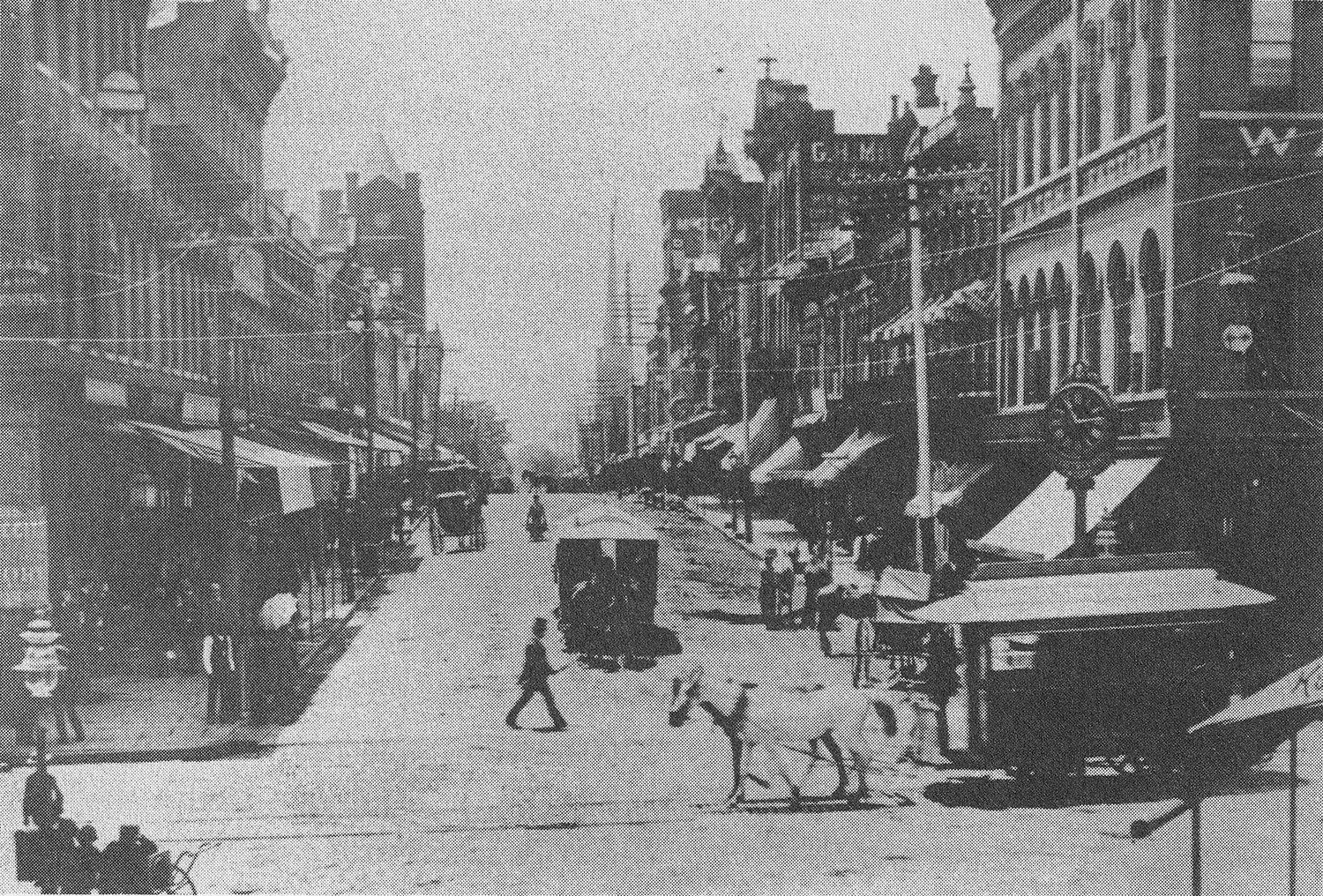 Looking south on Whitehall Street, circa 1882