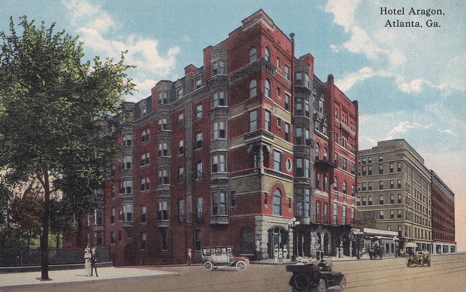 Postcard view of Hotel Aragon (1892), Atlanta
