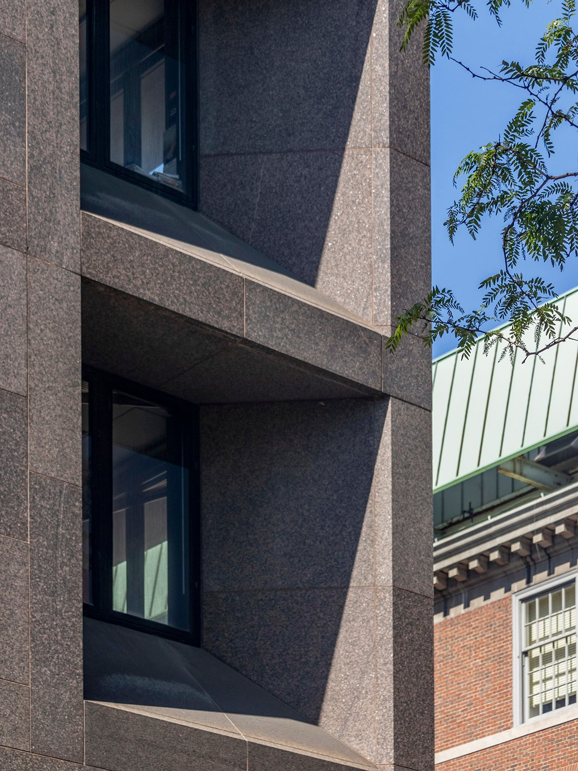 Windows on the northeast corner of the Kevorkian Center, New York