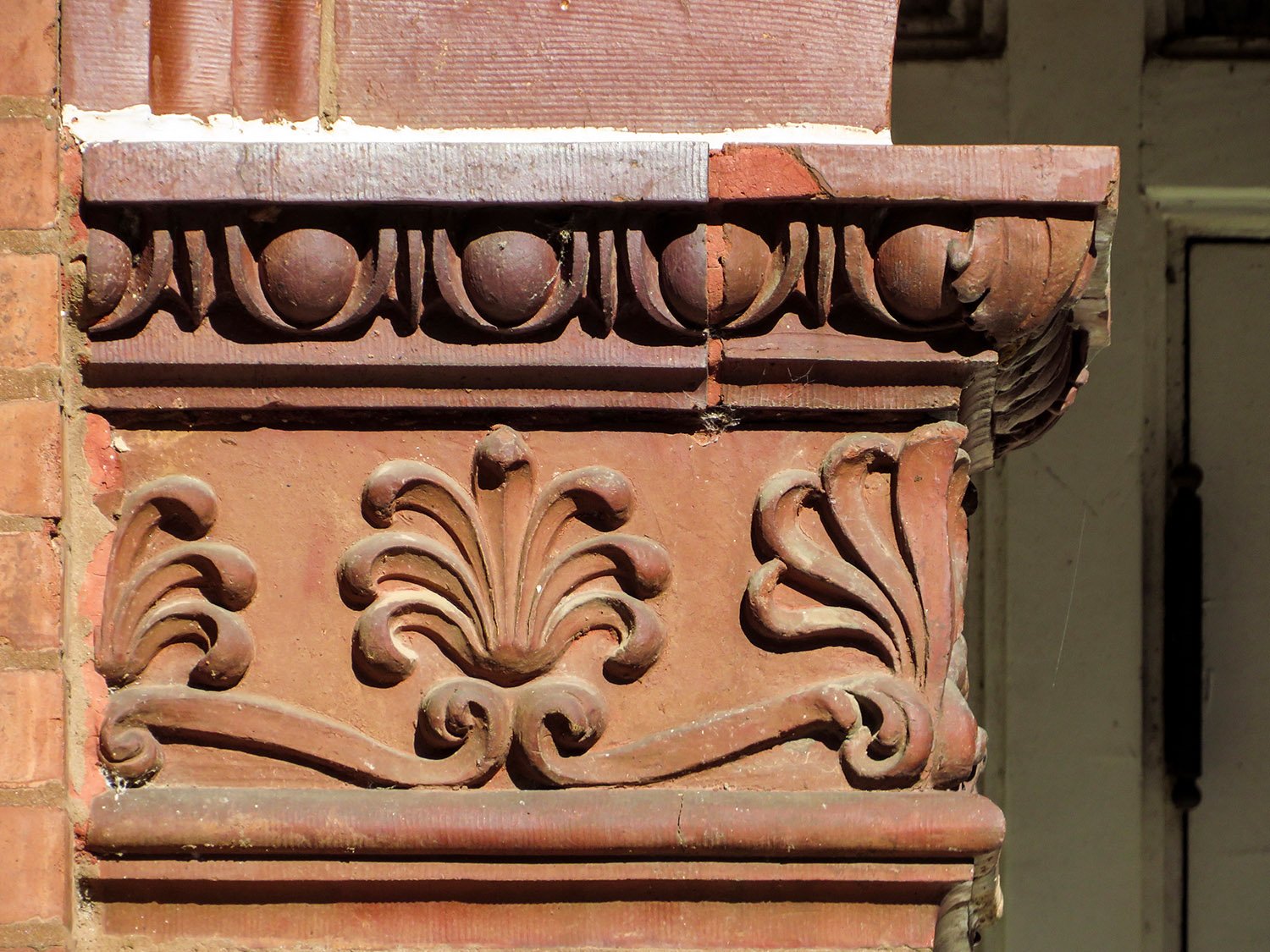 Terracotta ornamentation on the Lyman Hall Laboratory of Chemistry, Atlanta
