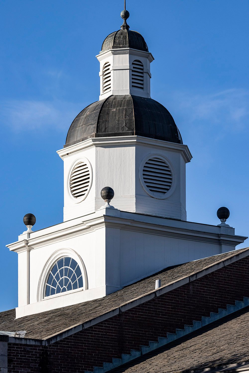 Looking at the cupola on North Fulton High School, Atlanta