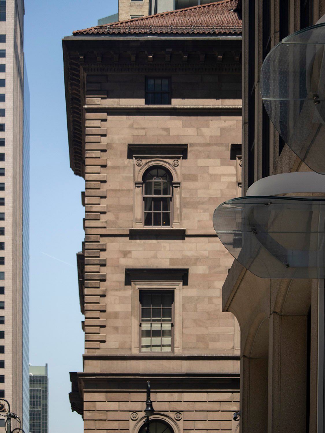 Looking at the south wing of the Villard Houses, New York