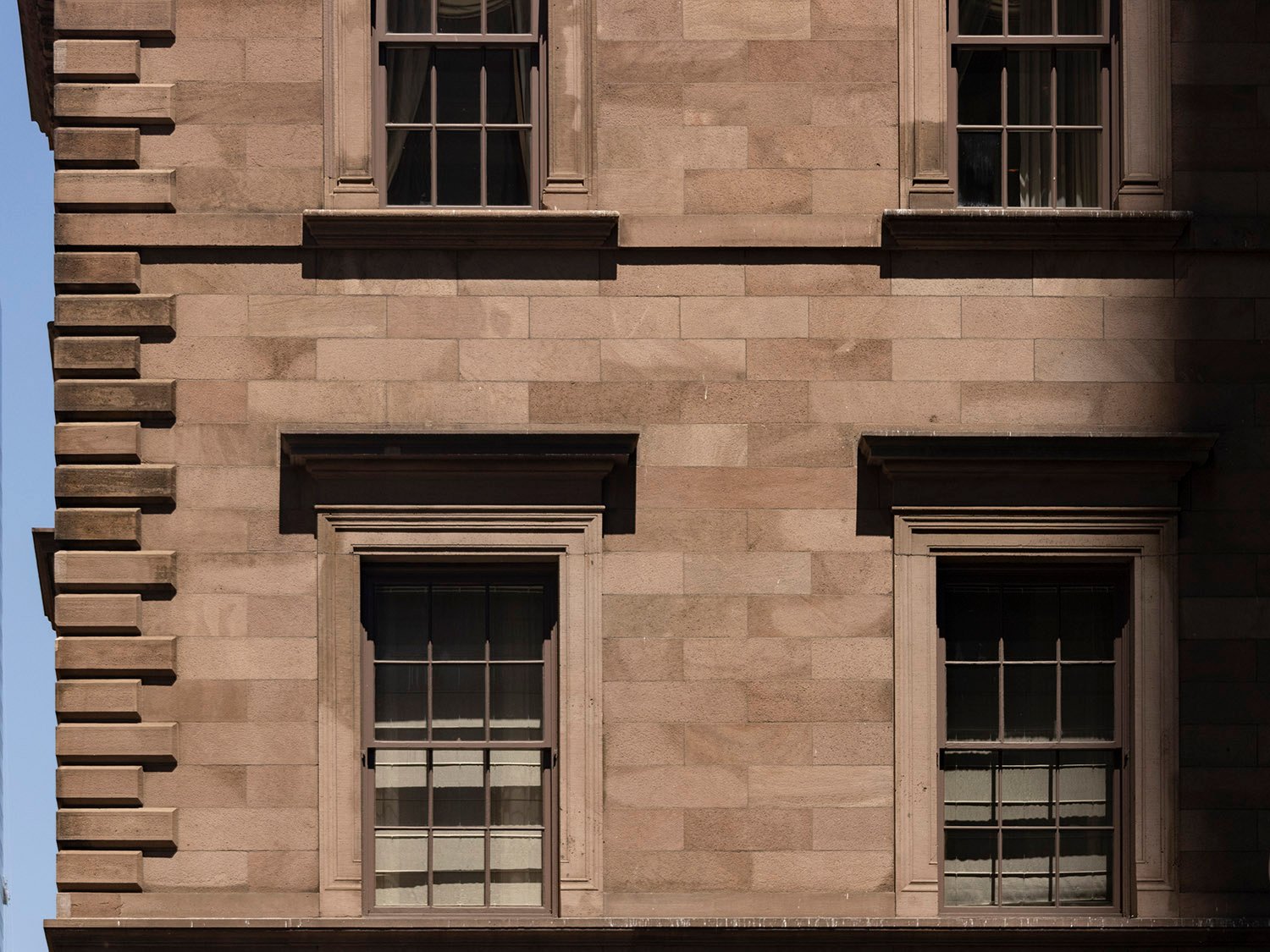 Second and third-floor windows on the south wing of the Villard Houses, New York