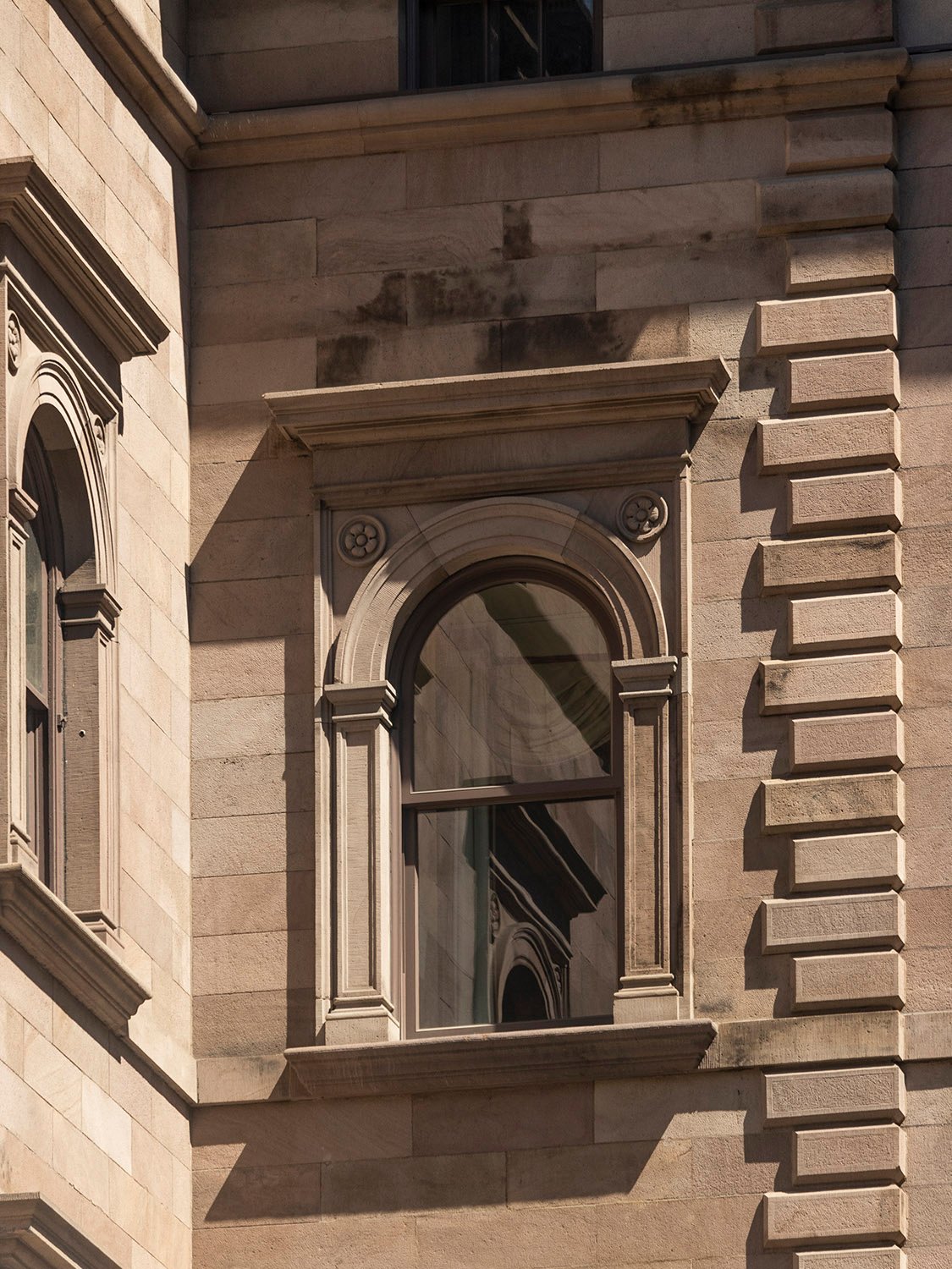 Third-floor windows on the facade of the Villard Houses, New York