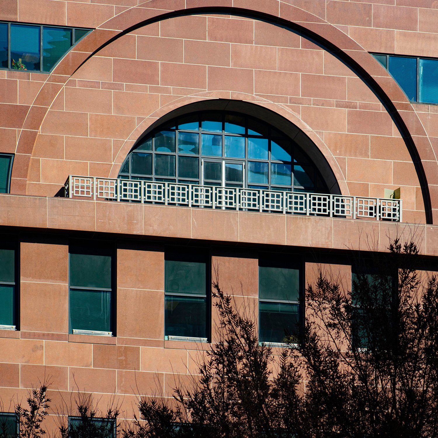 Balcony on the facade of Ten Peachtree Place, Atlanta