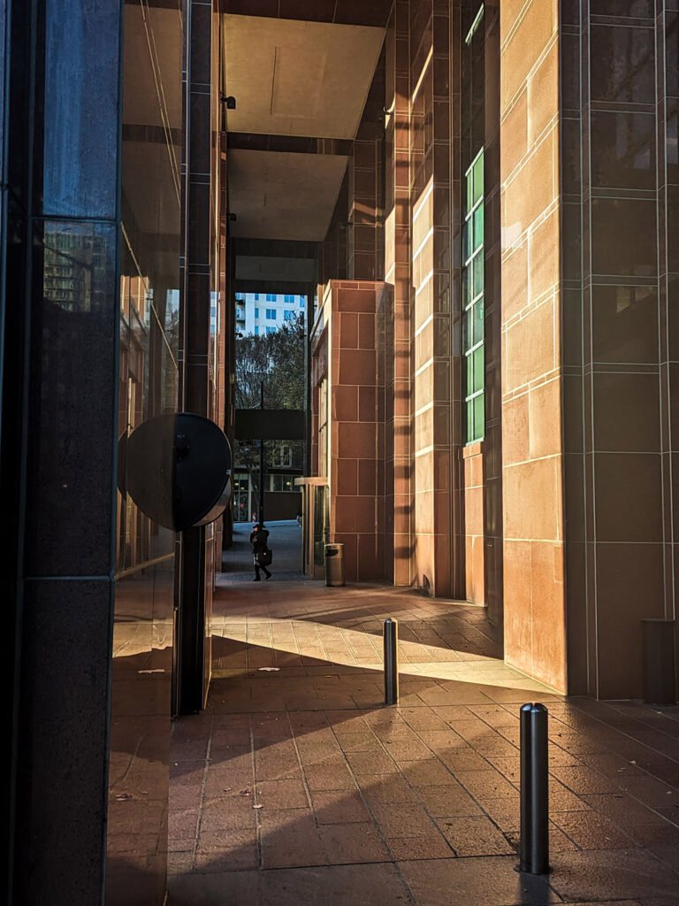 Street-level arcade at Ten Peachtree Place, Atlanta