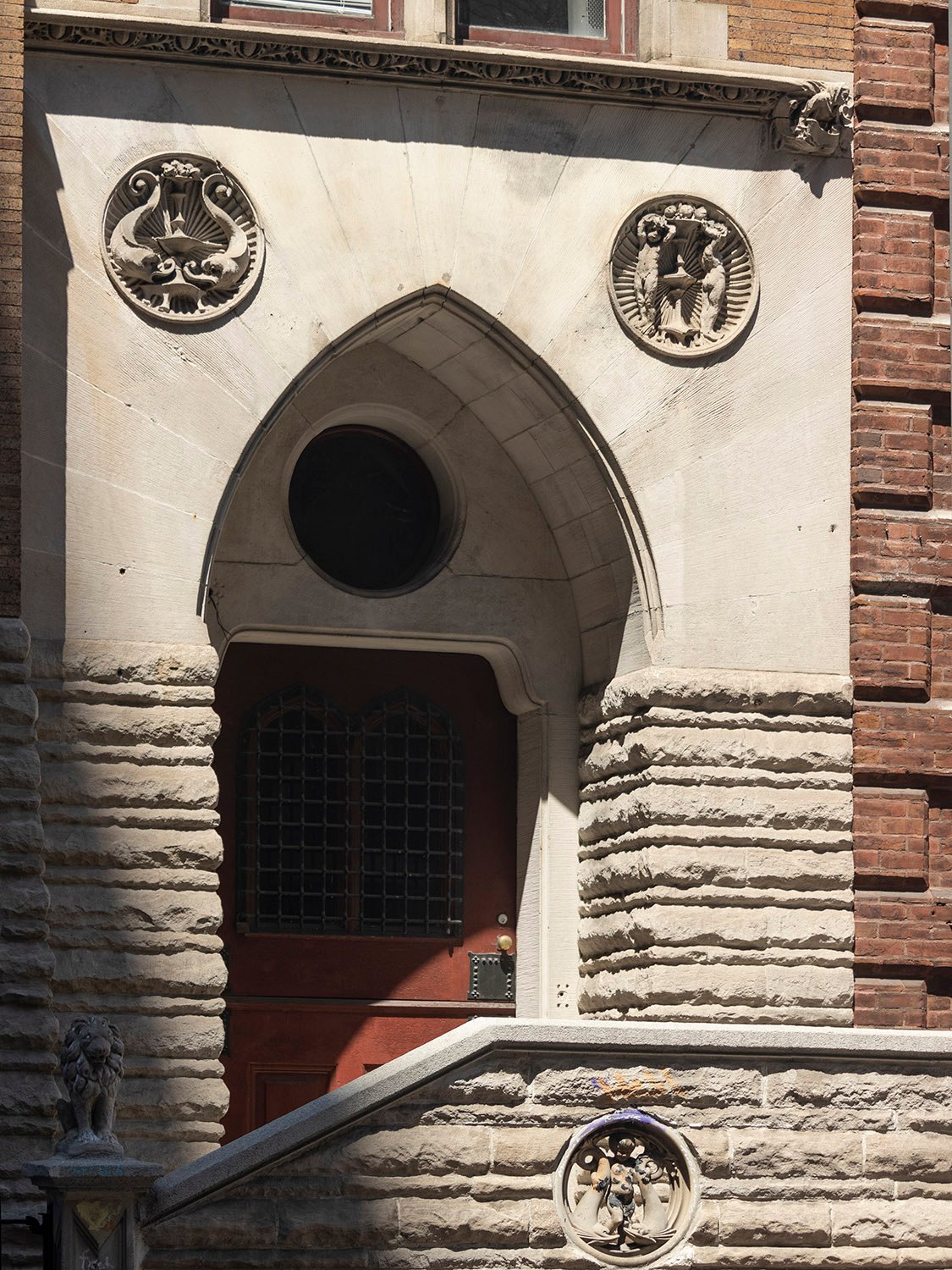 Front porch and entrance of the Clarence B. Moore Residence, Philadelphia