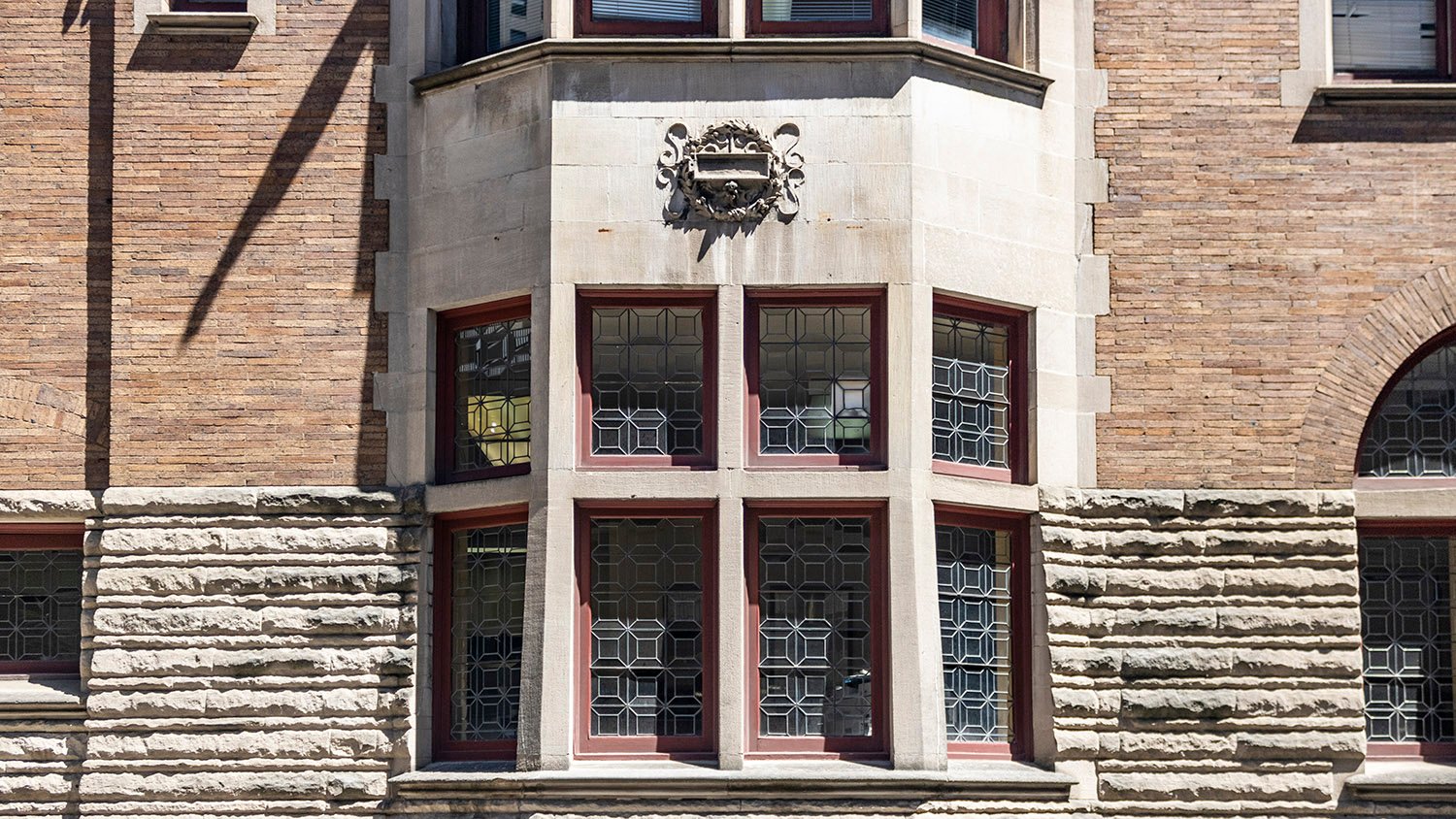 First-floor bay window on the west elevation of the Clarence B. Moore Residence, Philadelphia
