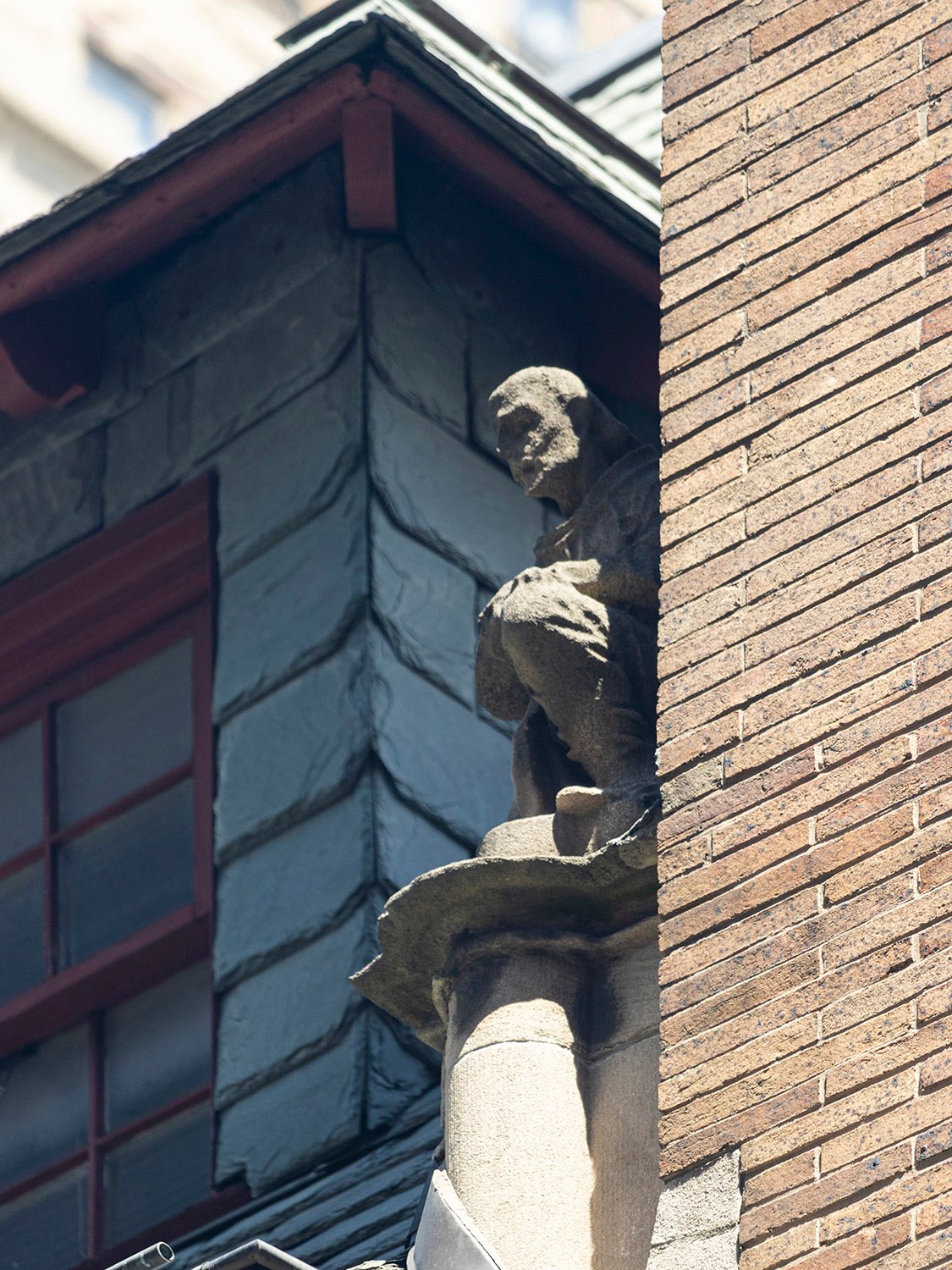 Statue on the west elevation of the Clarence B. Moore Residence, Philadelphia
