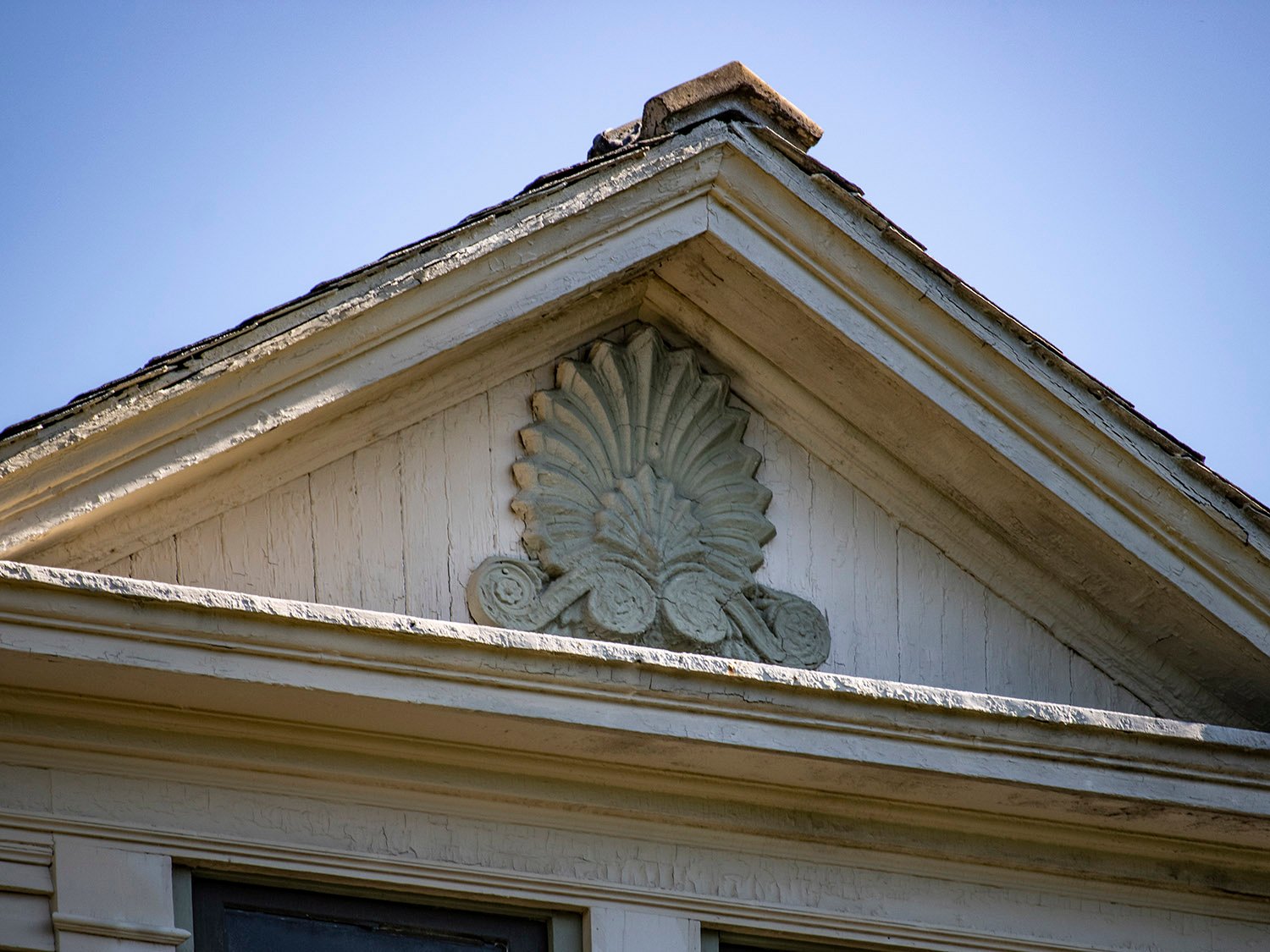 Palmette ornamentation on the dormer of the V.H. Kriegshaber Residence, Atlanta