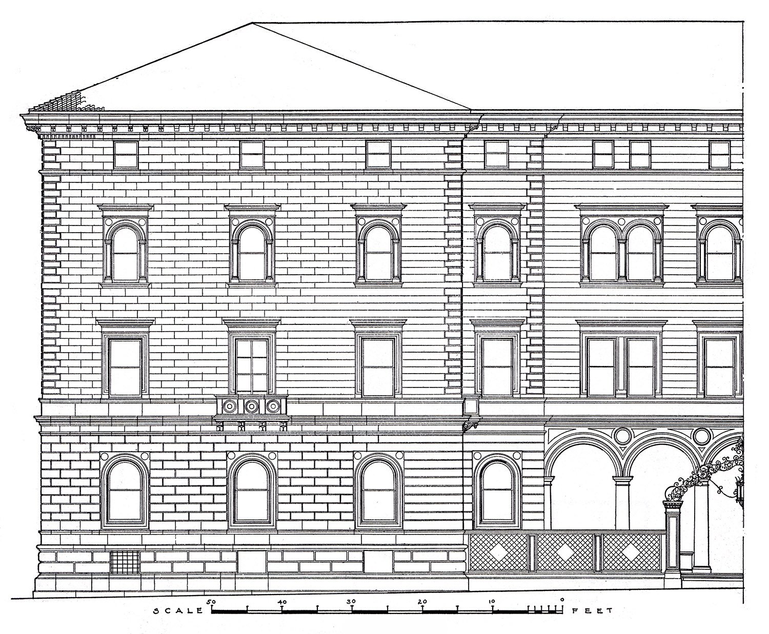 West Elevation of the Villard Houses, New York