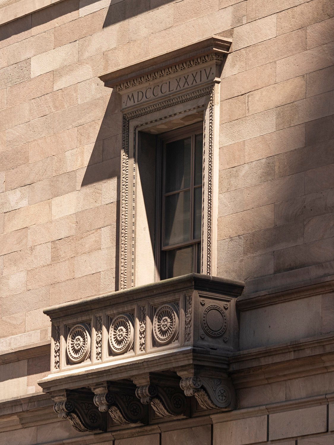 Second-floor balcony on the Villard Houses, New York