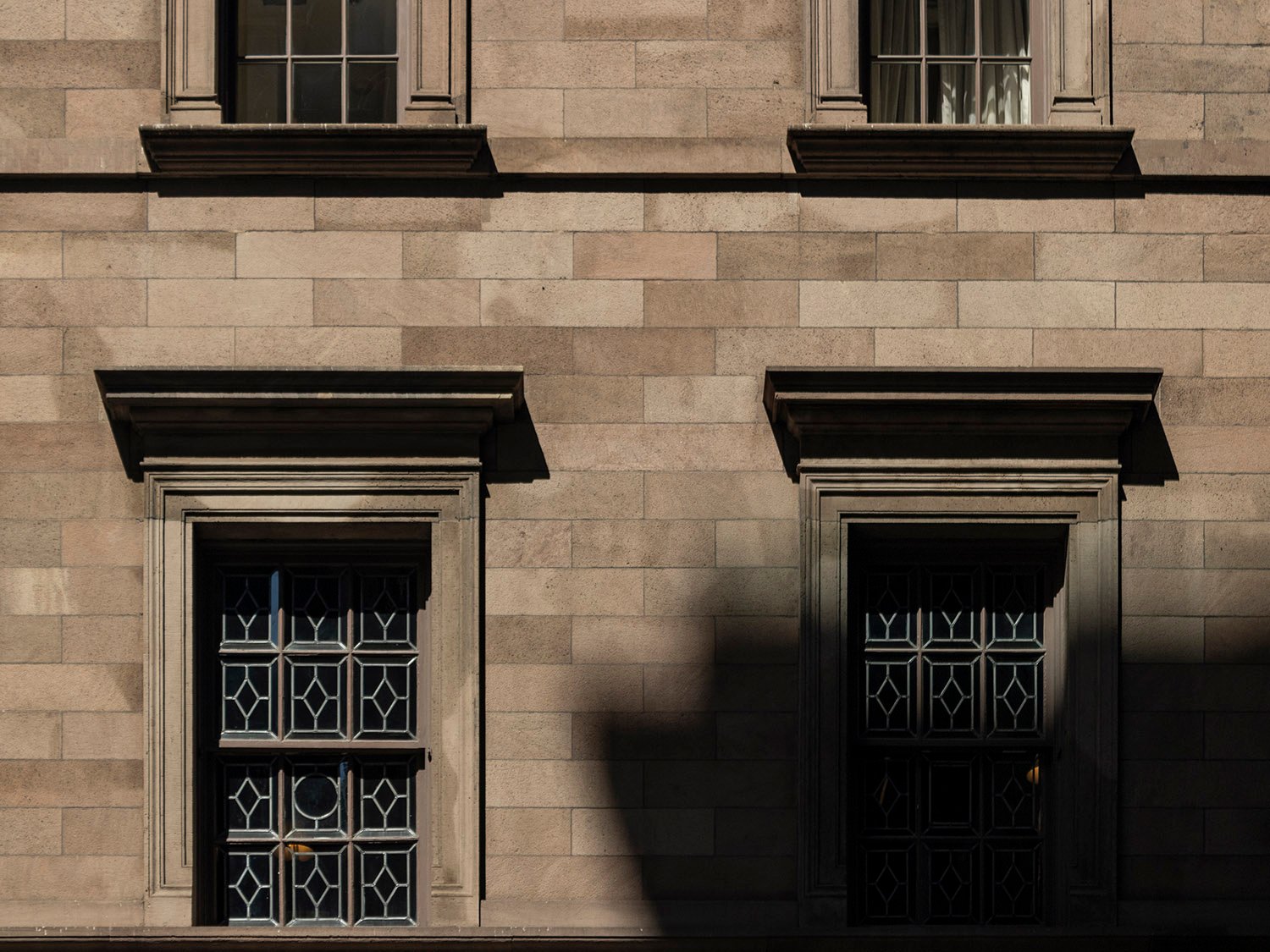 Second-floor windows on the south wing of the Villard Houses, New York