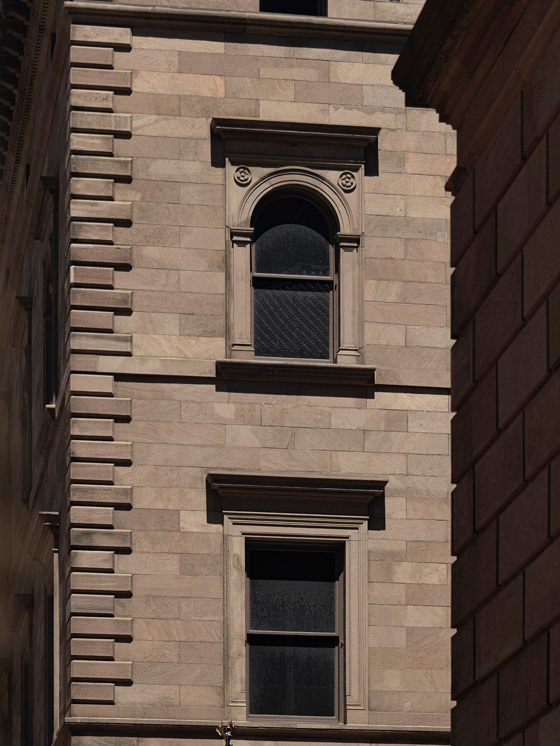 Looking at the north wing of the Villard Houses, New York