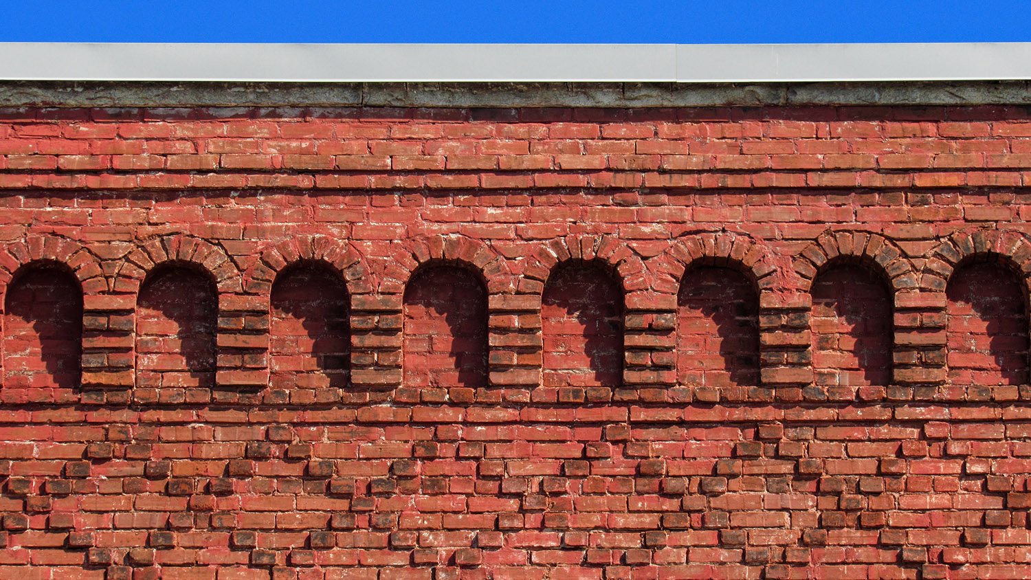 Corbelled brick on the facade of Engine House No. 6, Atlanta