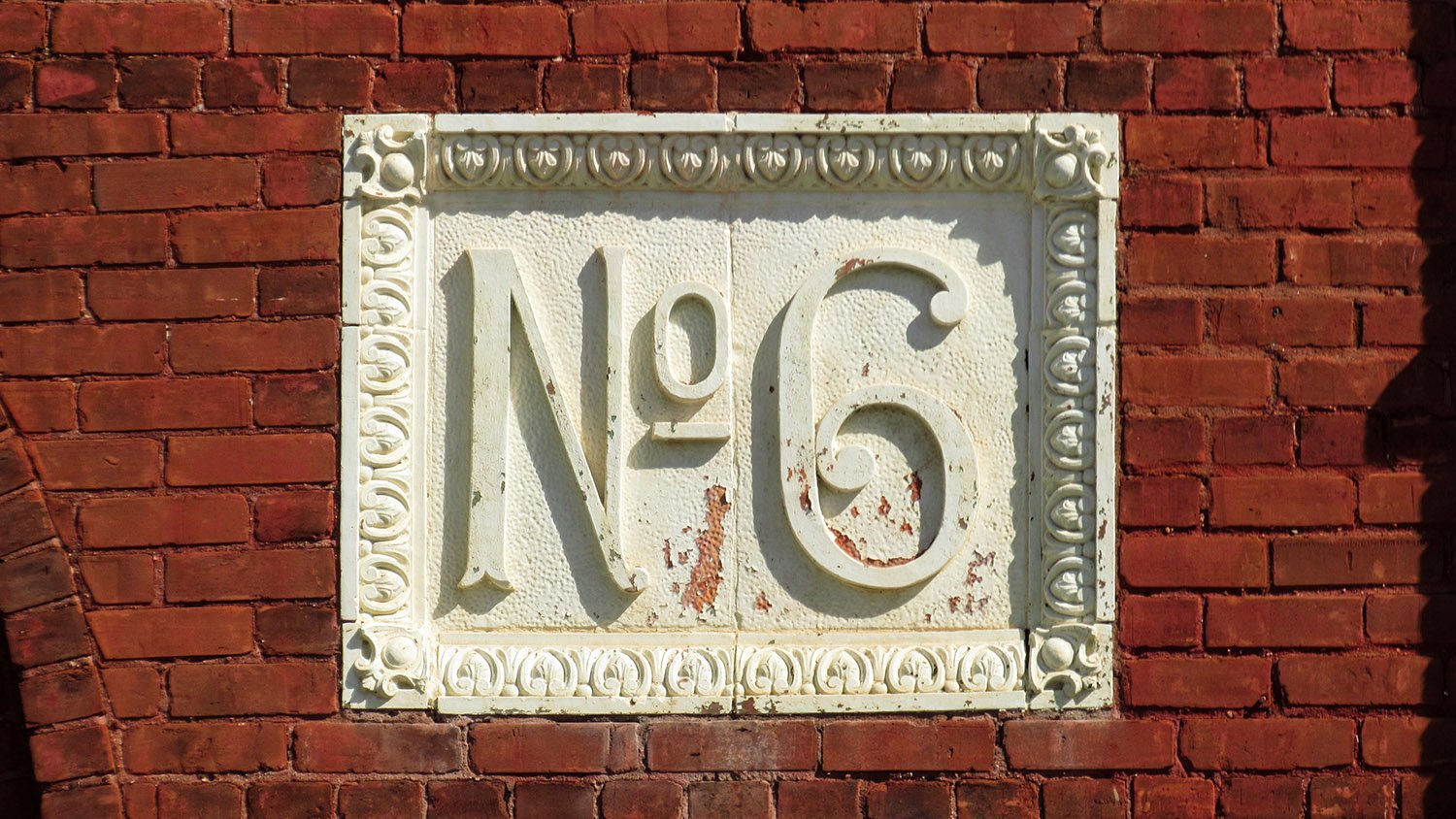Terracotta panel on the facade of Engine House No. 6, Atlanta