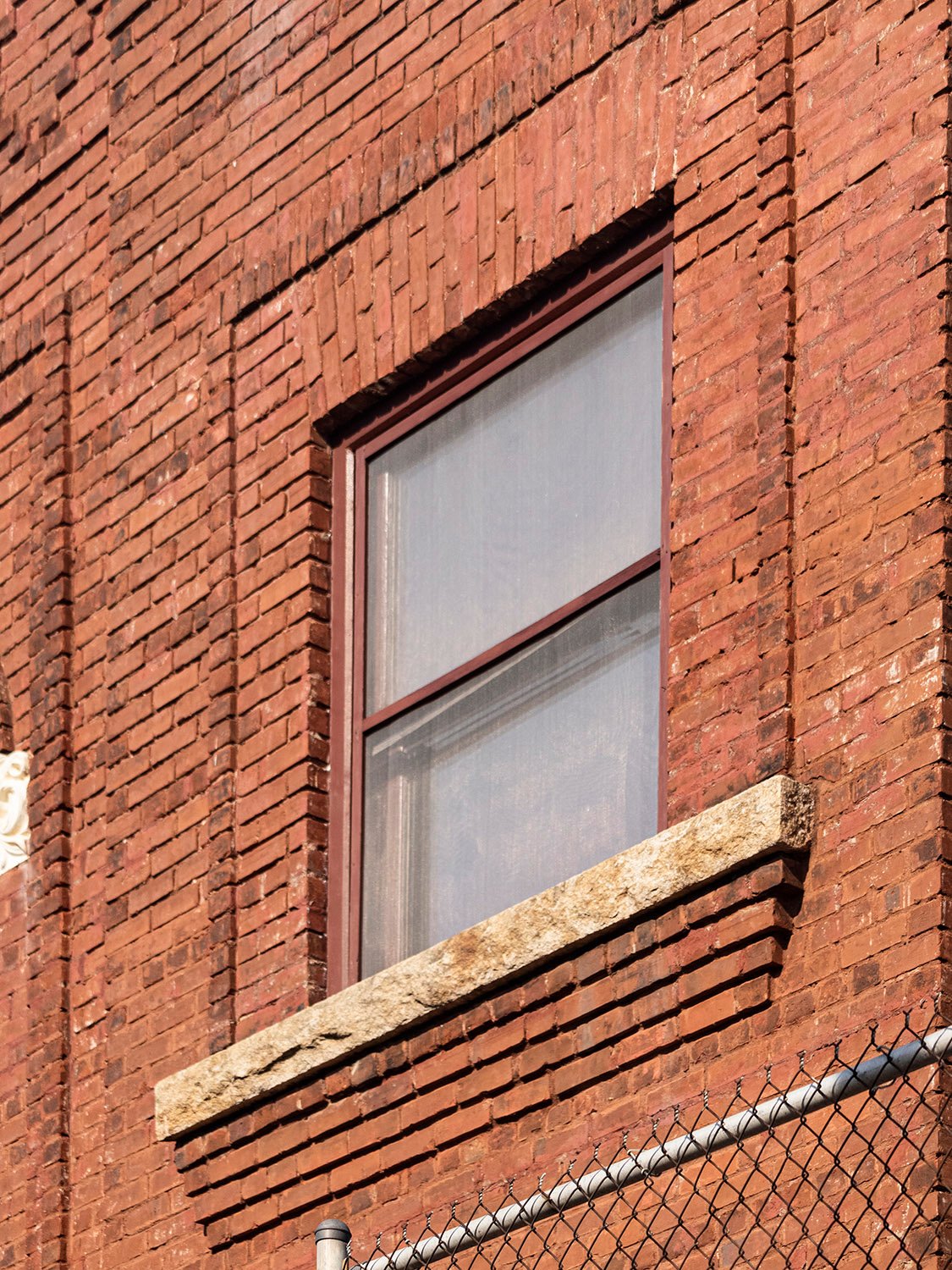 Second-floor window on the facade of Engine House No. 6, Atlanta