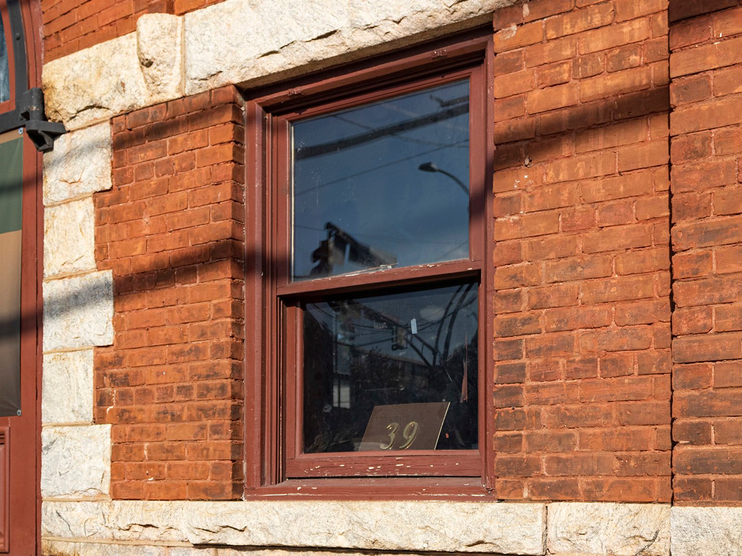 First-floor window on the facade of Engine House No. 6, Atlanta