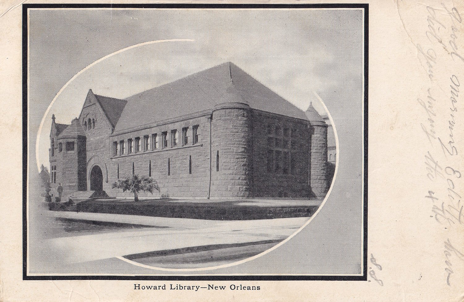 Postcard view of the Howard Library, New Orleans