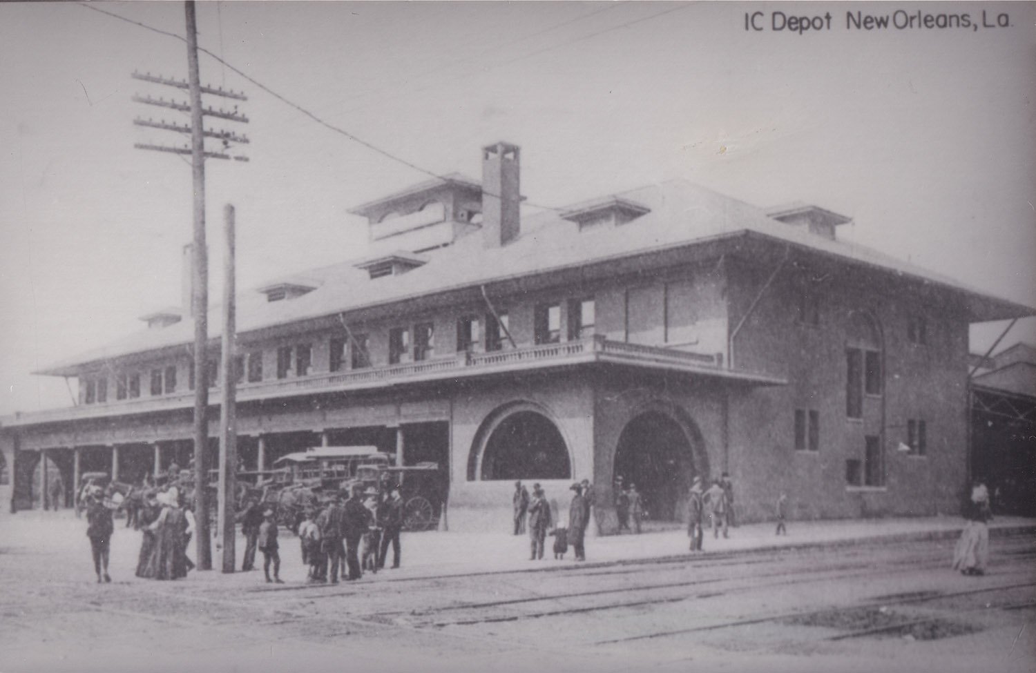 Postcard view of the IC Depot, New Orleans