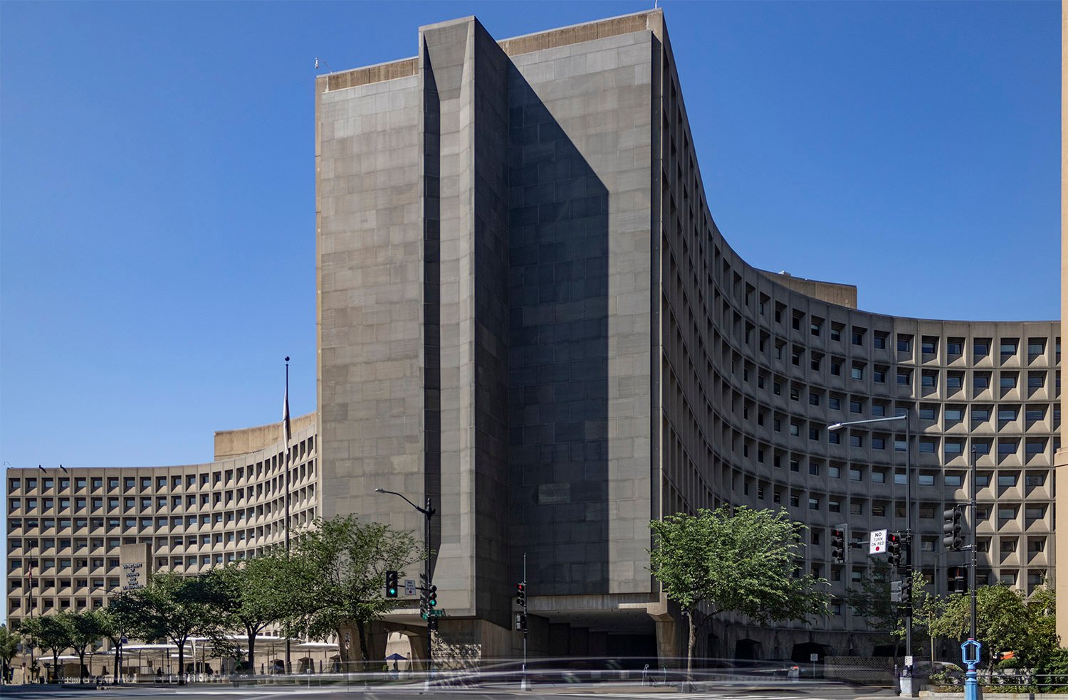Looking at the Department of Housing and Urban Development from the northeast