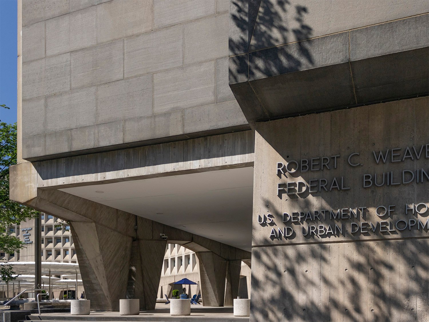 Entrance arcade of the Department of Housing and Urban Development