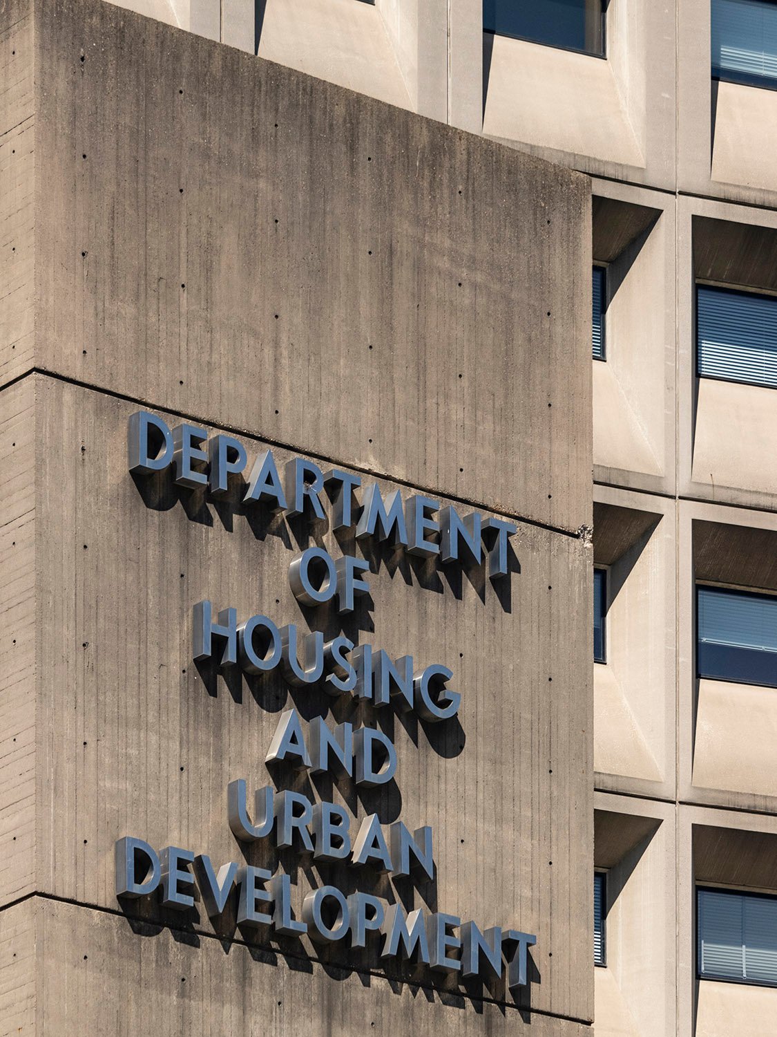 Entrance sign of the Department of Housing and Urban Development