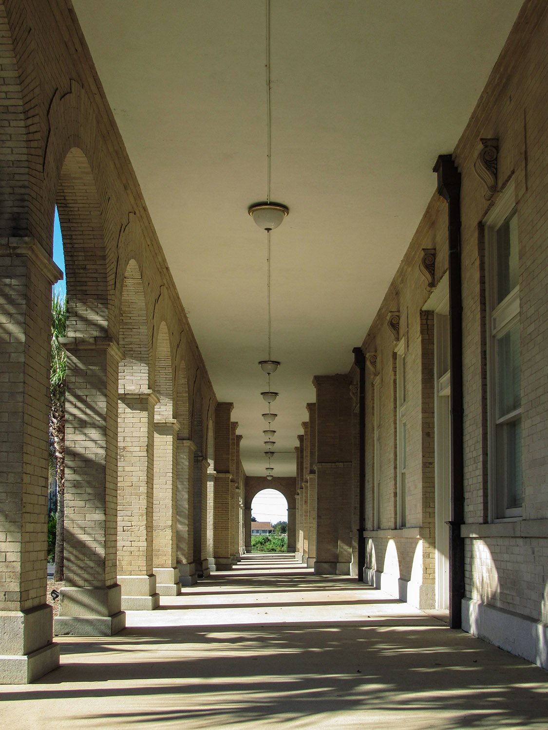 Loggia on the facade of the Gulf, Mobile and Ohio Passenger Terminal, Mobile, Alabama