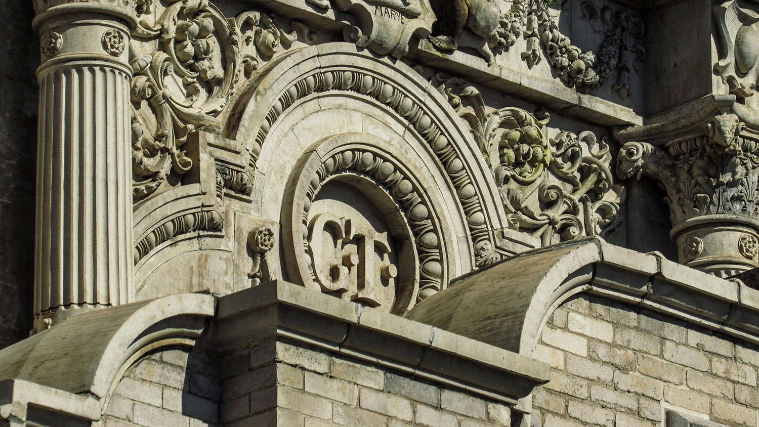 Ornamentation on the facade of the Gulf, Mobile and Ohio Passenger Terminal, Mobile, Alabama