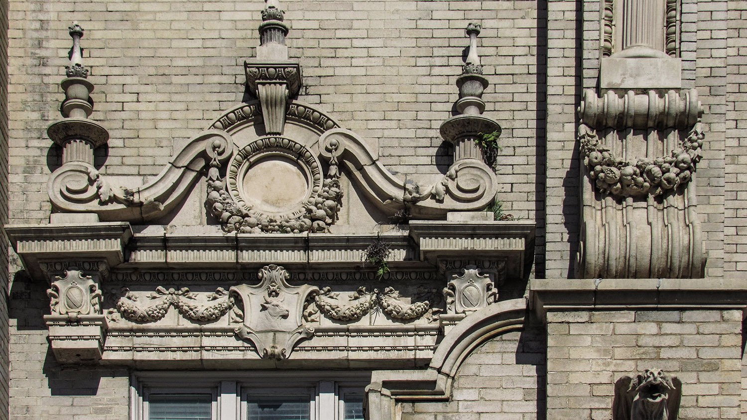 Terracotta ornamentation on the facade of the Gulf, Mobile and Ohio Passenger Terminal, Mobile, Alabama
