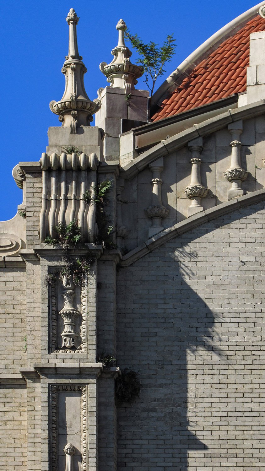 Terracotta ornamentation on the facade of the Gulf, Mobile and Ohio Passenger Terminal, Mobile, Alabama
