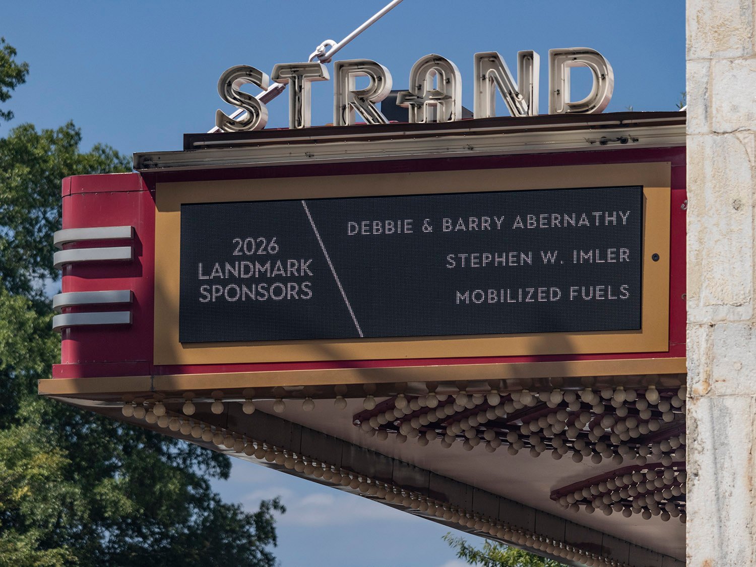 Marquee on the Strand Theatre, Marietta, Georgia