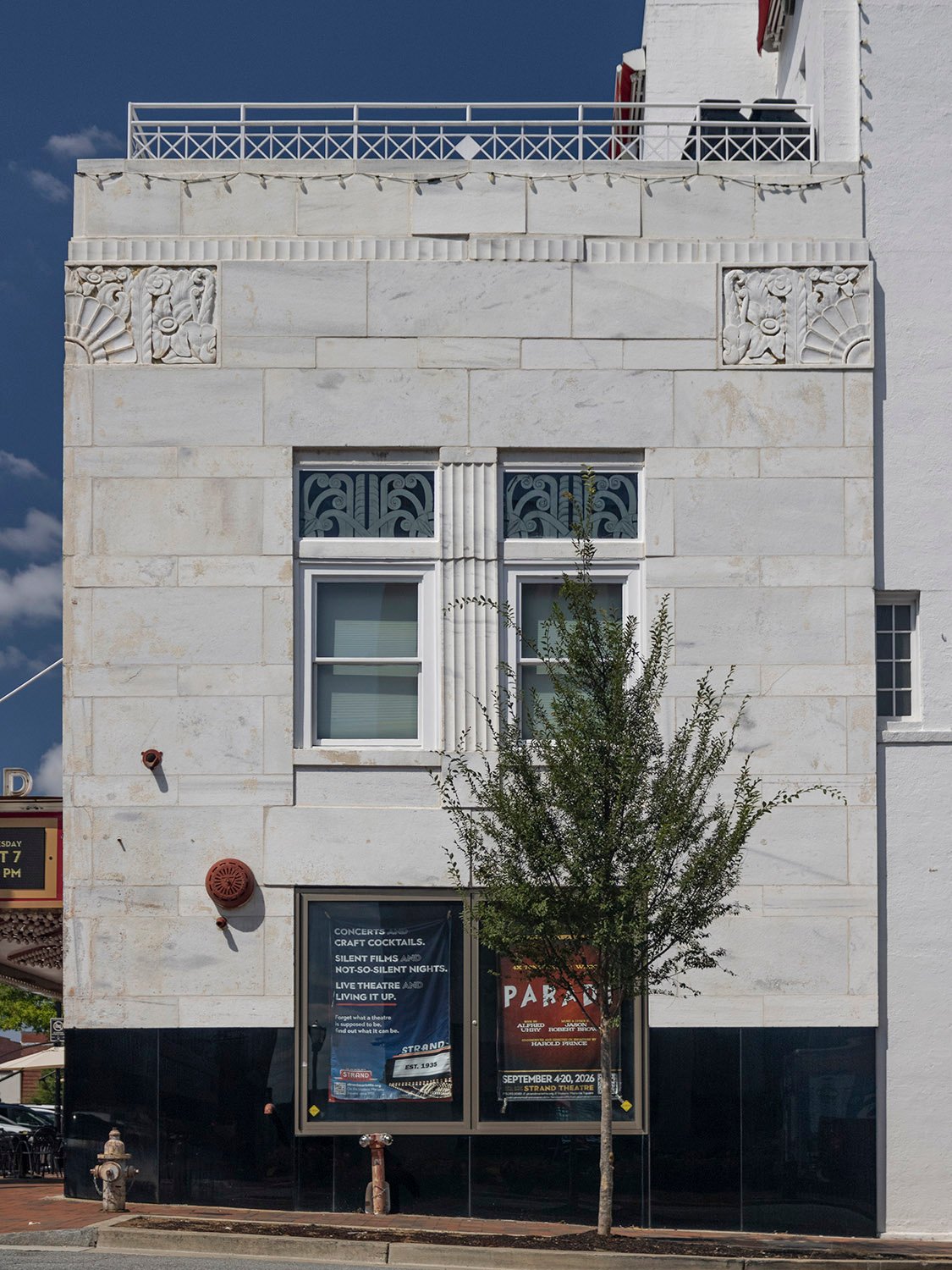 Southeast corner of the Strand Theatre, Marietta, Georgia