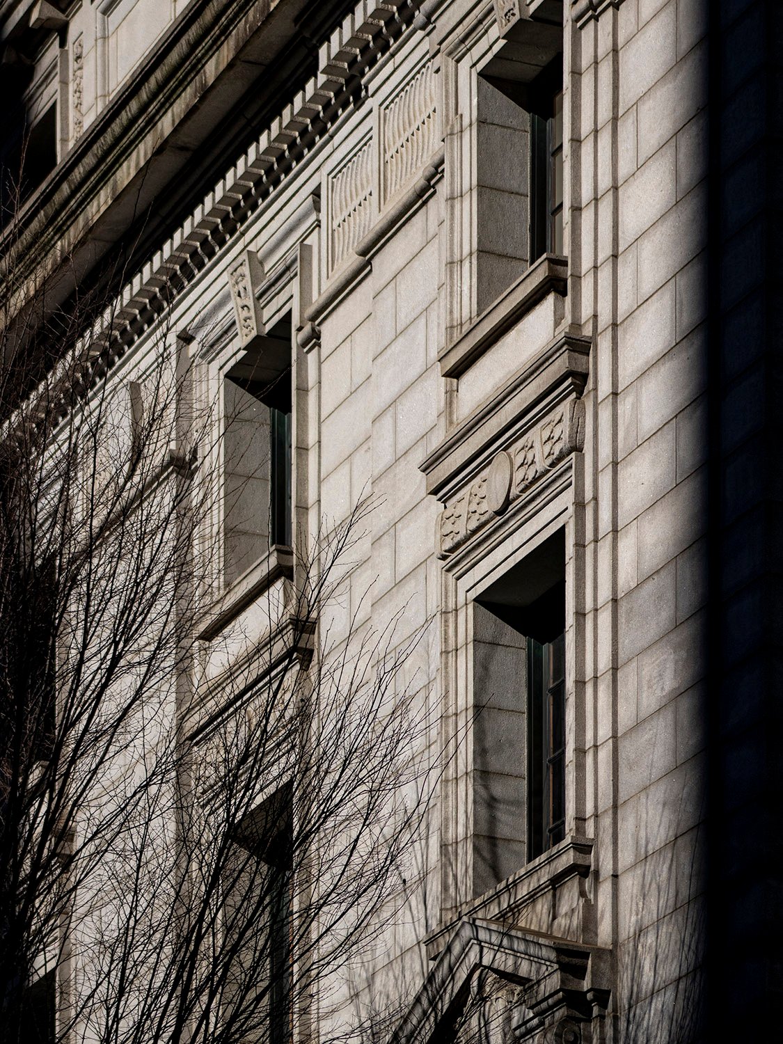 Third- and fourth-floor windows on the United States Post Office and Courthouse, Atlanta