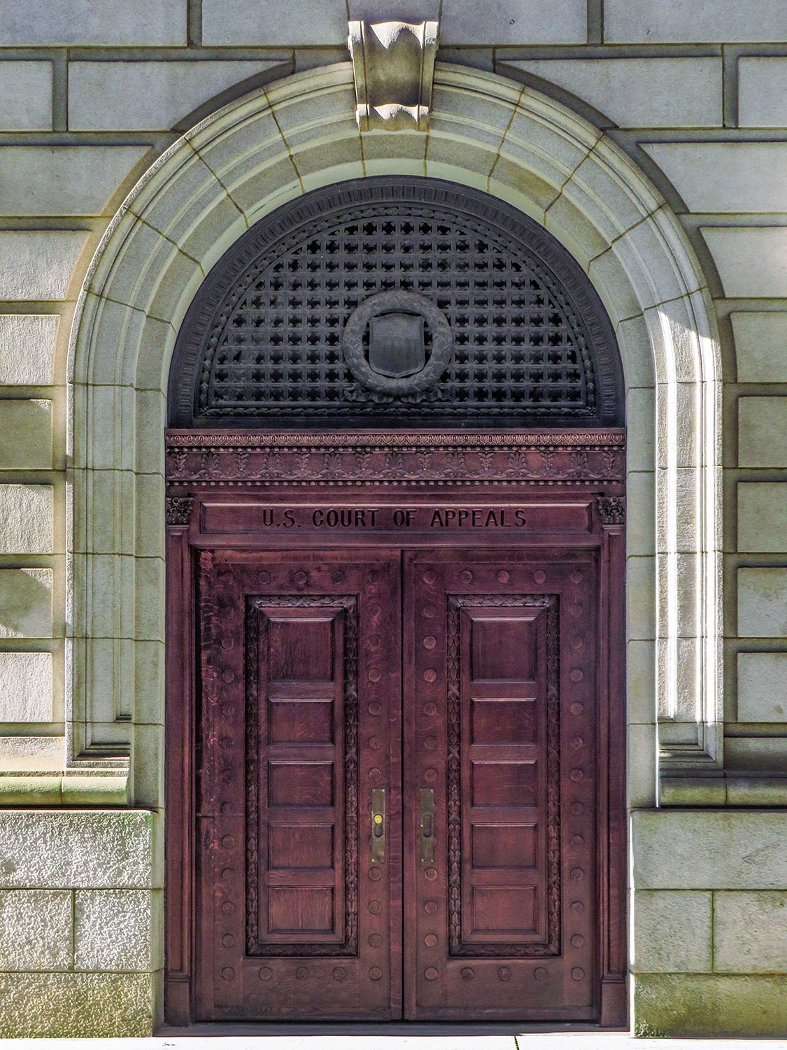 A front door on the United States Post Office and Courthouse, Atlanta