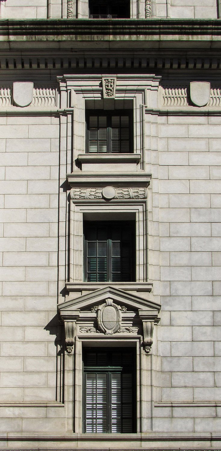 A bay of windows on the United States Post Office and Courthouse, Atlanta