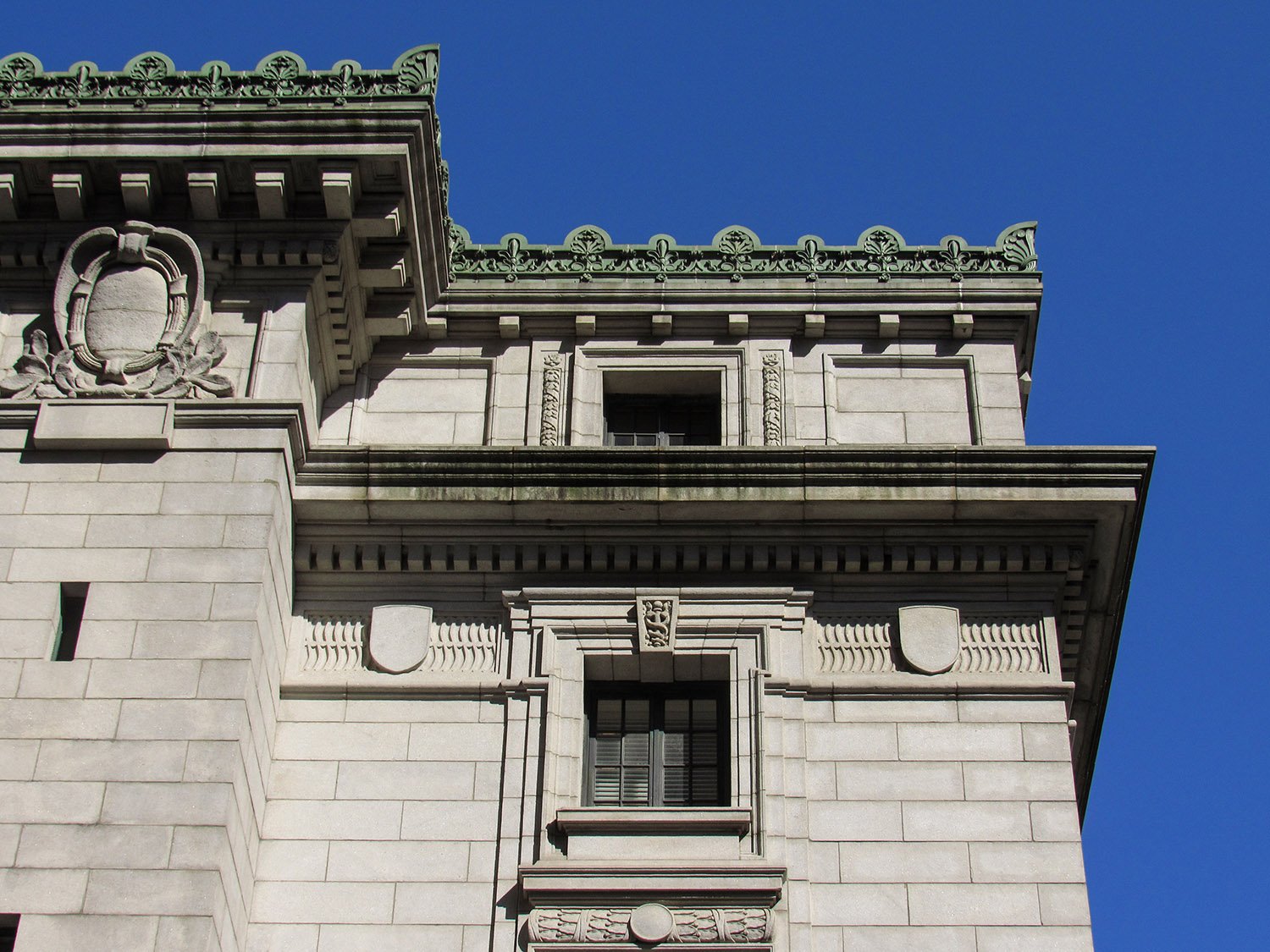 Looking up at the northeast corner of the United States Post Office and Courthouse, Atlanta