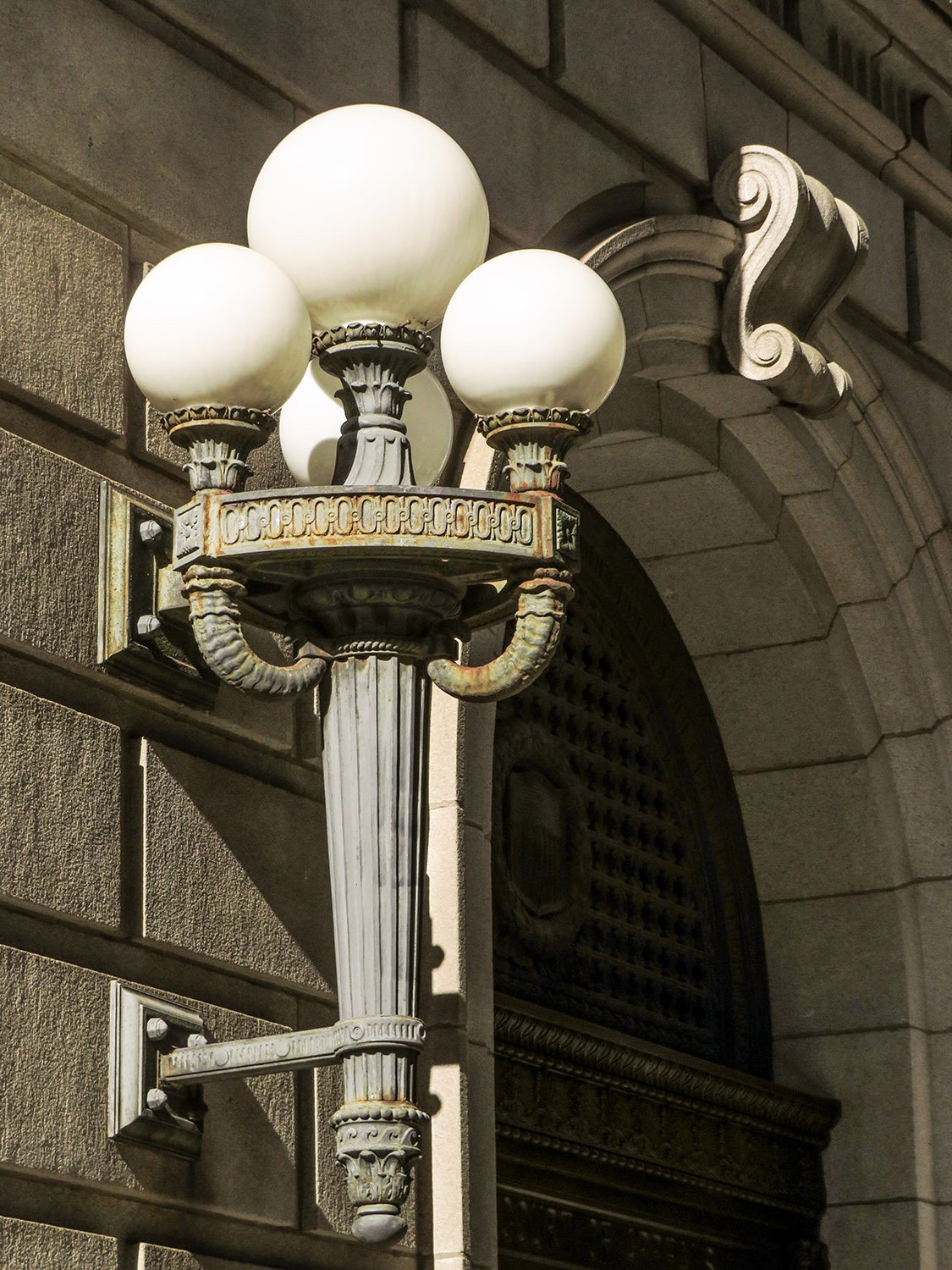 Sconce at the main entrance of the United States Post Office and Courthouse, Atlanta