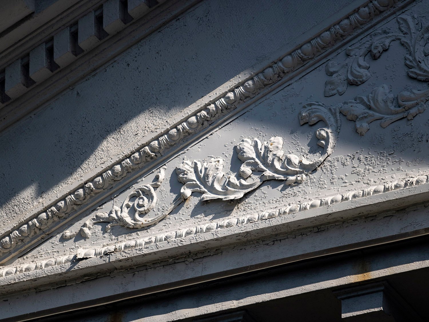 Pediment ornamentation on the Lyman Hall Laboratory of Chemistry, Atlanta