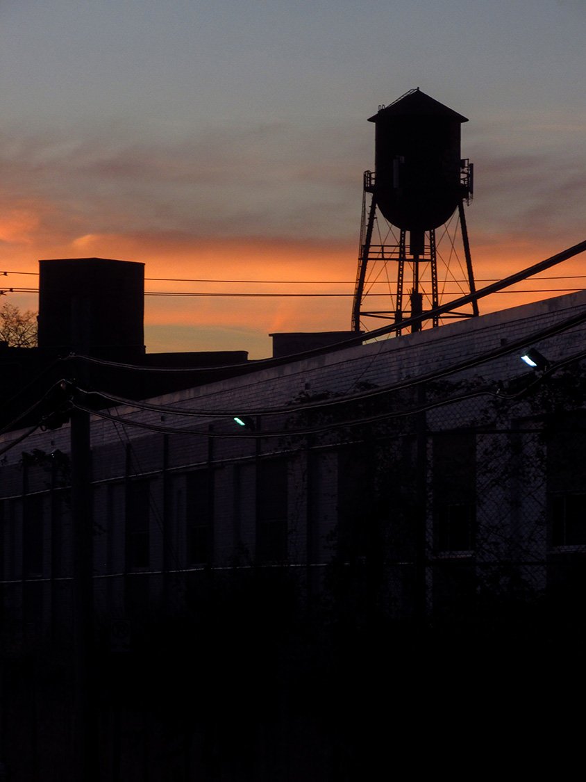 A rooftop water tower on Murphy Avenue SW, Adair Park, Atlanta