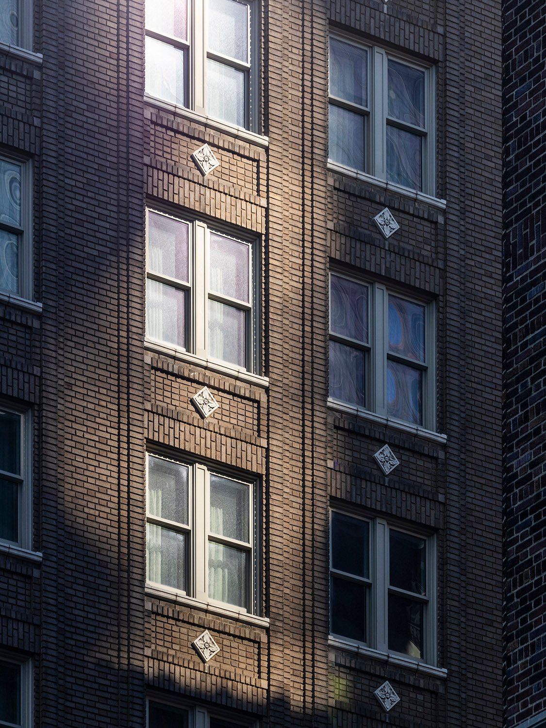 Windows and spandrels on the Winecoff Hotel, Atlanta